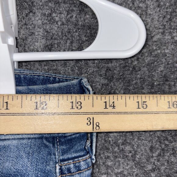 Mother The Looker Ankle Fray Jeans Womens Size 26 Blue Birds of Paradise - Picture 6 of 12